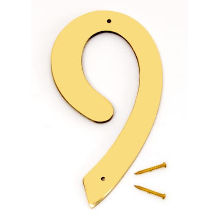 Hy-Ko 4In Decorative Brass Number 9, 10PK A20099
